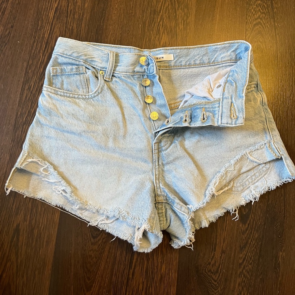 vintage high rise jean short